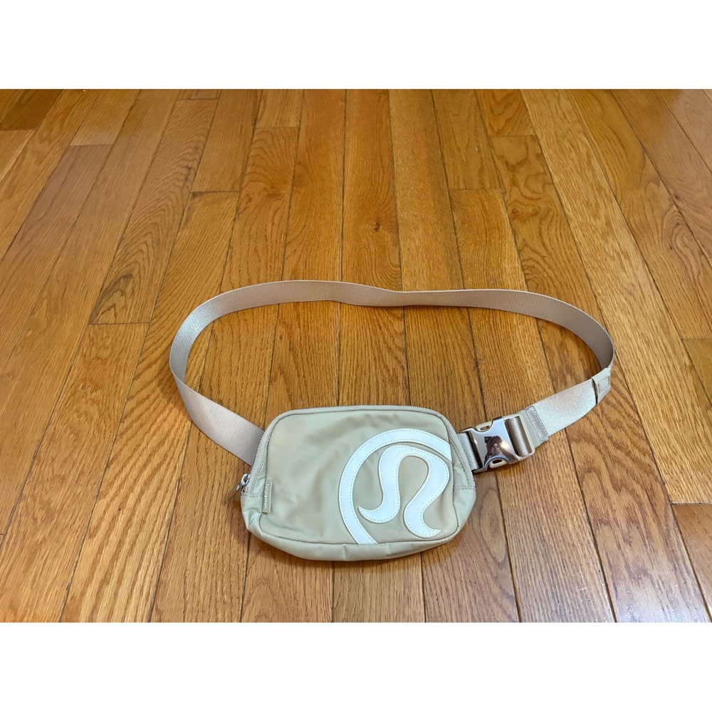 Lululemon Everywhere Belt Bag Tan Beige Large Logo Fanny Pack Crossbody O/S
